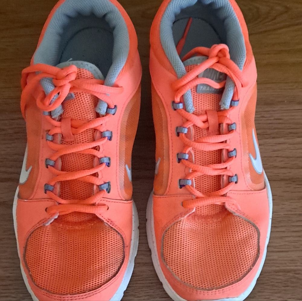 Nike Womens Flex Trainer 4 Neon Orange Running Shoes 643083-800 Size 8.5 Us - Picture 2 of 7